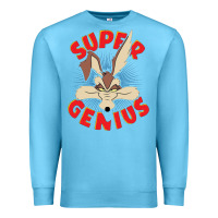Ocean Blue coyote super genius  1 Premium Sweatshirt - lanVoArt