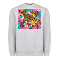 Heather Grey Easter Bunnies And Egg Tumbler Heavyweight Sweatshirt - BundleAndBundleShop