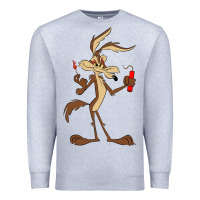 Heather Grey danger coyote's hole Premium Sweatshirt - lanVoArt