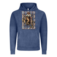 Vintage Denim Rodeo Cowboy bull western Vintage Hoodie - HowdyJamesFarm