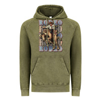 Vintage Olive Rodeo Cowboy bull western Vintage Hoodie - HowdyJamesFarm