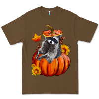 Cacao Fall Pumpkin Raccoon Premium Tee - LillyAllenDesigns