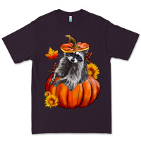 Plum Fall Pumpkin Raccoon Premium Tee - LillyAllenDesigns