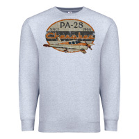 Heather Grey piper cherokee pa 28 retro vintage design Premium Sweatshirt - lanVoArt