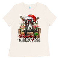 Bone Merry Christmas Alpine Goat Ladies Tee - LillyAllenDesigns