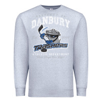 Heather Grey property of danbury trashers Premium Sweatshirt - lanVoArt