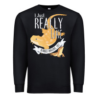 Black bearded dragons i just really like bearded dragons Premium Sweatshirt - lanVoArt
