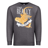 Charcoal Heather bearded dragons i just really like bearded dragons Premium Sweatshirt - lanVoArt