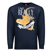 Navy bearded dragons i just really like bearded dragons Premium Sweatshirt - lanVoArt