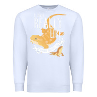 White bearded dragons i just really like bearded dragons Premium Sweatshirt - lanVoArt