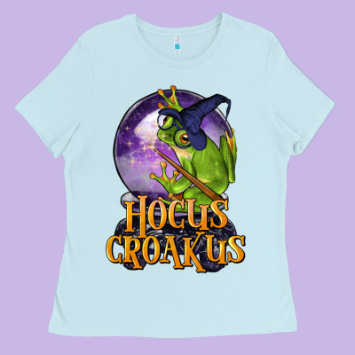 Hocus Croakus Frog Ladies Tee Designed By Lillyallendesigns