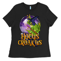Black Hocus Croakus Frog Ladies Tee - LillyAllenDesigns