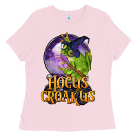 Bubblegum Pink Hocus Croakus Frog Ladies Tee - LillyAllenDesigns