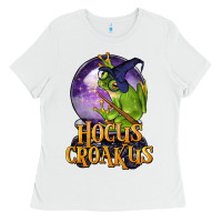 White Hocus Croakus Frog Ladies Tee - LillyAllenDesigns
