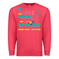 Cardinal i listen to edm rainbow letters dj music gift Premium Sweatshirt - lanVoArt