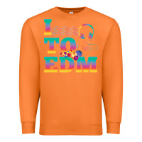 Carrot i listen to edm rainbow letters dj music gift Premium Sweatshirt - lanVoArt