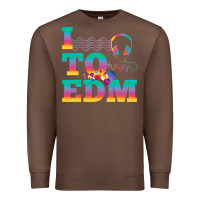 Chestnut i listen to edm rainbow letters dj music gift Premium Sweatshirt - lanVoArt