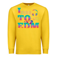 Lemon i listen to edm rainbow letters dj music gift Premium Sweatshirt - lanVoArt