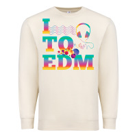 Sandshell i listen to edm rainbow letters dj music gift Premium Sweatshirt - lanVoArt