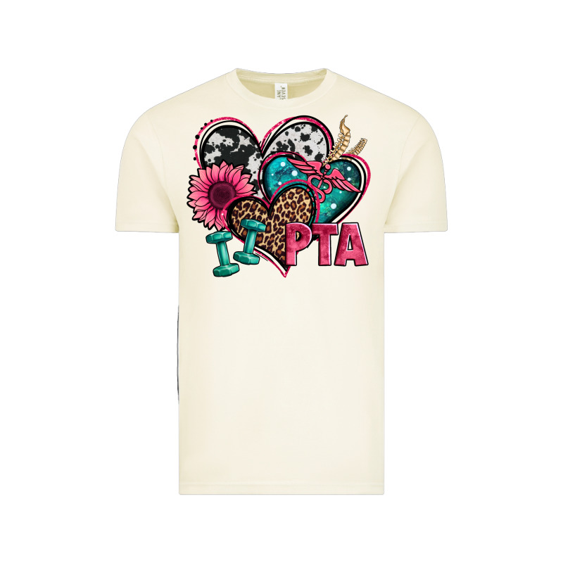 Pta Physical Therapy Assistant Hearts Vintage Tee by Jasminsmagicworld | Teevron