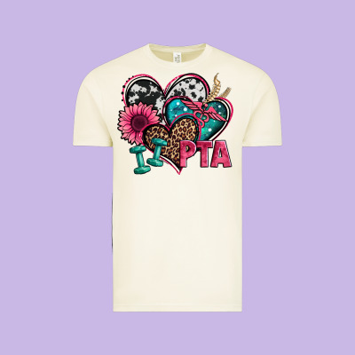 Pta Physical Therapy Assistant Hearts Vintage Tee Designed By Jasminsmagicworld