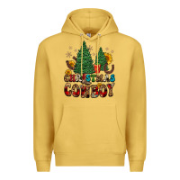Antique Gold christmas cowboy Premium Hoodie - FaDigitalArtStudio