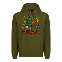 Army Green christmas cowboy Premium Hoodie - FaDigitalArtStudio