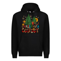 Black christmas cowboy Premium Hoodie - FaDigitalArtStudio