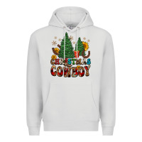 Dove Grey christmas cowboy Premium Hoodie - FaDigitalArtStudio