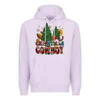 Lilac christmas cowboy Premium Hoodie - FaDigitalArtStudio
