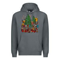 Rock christmas cowboy Premium Hoodie - FaDigitalArtStudio