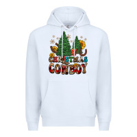 White christmas cowboy Premium Hoodie - FaDigitalArtStudio