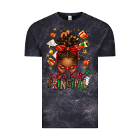 Cloud Black santas favorite principal afro messy bun Vintage Tee - texasbilliewilder