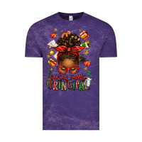 Cloud Purple santas favorite principal afro messy bun Vintage Tee - texasbilliewilder