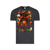 Vintage Black santas favorite principal afro messy bun Vintage Tee - texasbilliewilder