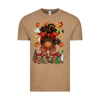Vintage Coffee santas favorite principal afro messy bun Vintage Tee - texasbilliewilder