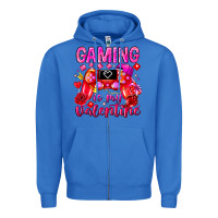 True Royal Gaming is My Valentine Zipper Hoodie - CowhideDigitalArt