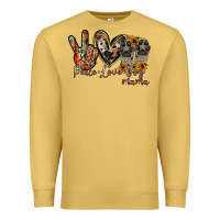 Antique Gold peace love dog mama Premium Sweatshirt - RacoonDesign