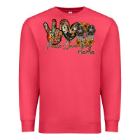 Cardinal peace love dog mama Premium Sweatshirt - RacoonDesign