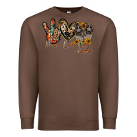 Chestnut peace love dog mama Premium Sweatshirt - RacoonDesign