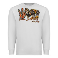 Dove Grey peace love dog mama Premium Sweatshirt - RacoonDesign