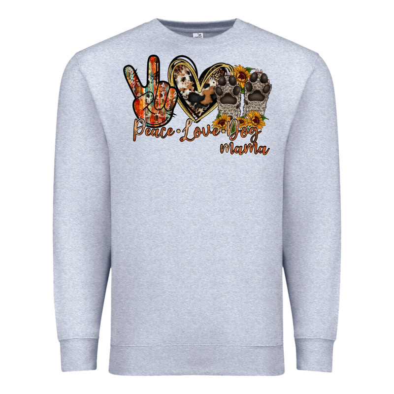 Peace Love Dog Mama Premium Sweatshirt by RacoonDesign | Teevron