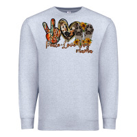 Heather Grey peace love dog mama Premium Sweatshirt - RacoonDesign