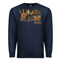 Navy peace love dog mama Premium Sweatshirt - RacoonDesign