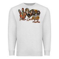 Oatmeal Heather peace love dog mama Premium Sweatshirt - RacoonDesign