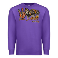Purple peace love dog mama Premium Sweatshirt - RacoonDesign