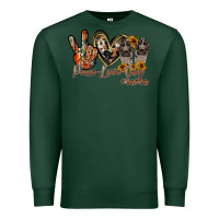 Sports Green peace love dog mama Premium Sweatshirt - RacoonDesign