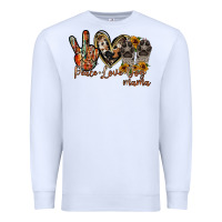 White peace love dog mama Premium Sweatshirt - RacoonDesign