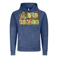 Vintage Denim Egg hunter with camouflage plate letters Easter Vintage Hoodie - HowdyJamesFarm