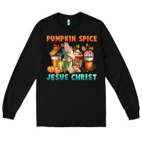 Black pumpkin spice and jesus christ Long Sleeve Tee - CowGirlArtShop